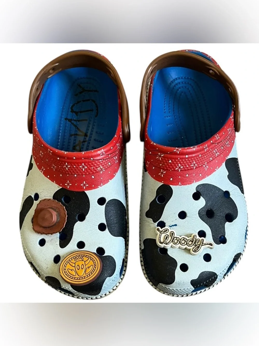 Toy Story x Crocs Sheriff Woody Classic Crocs Womens 7 Mens 5 - Cow Print Crocs